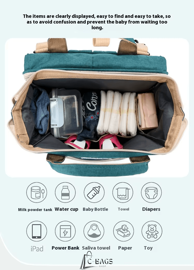 Portable Travel Diaper Backpack 6
