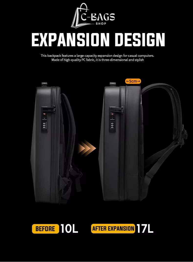 Hard Shell Business Laptop Backpack 6