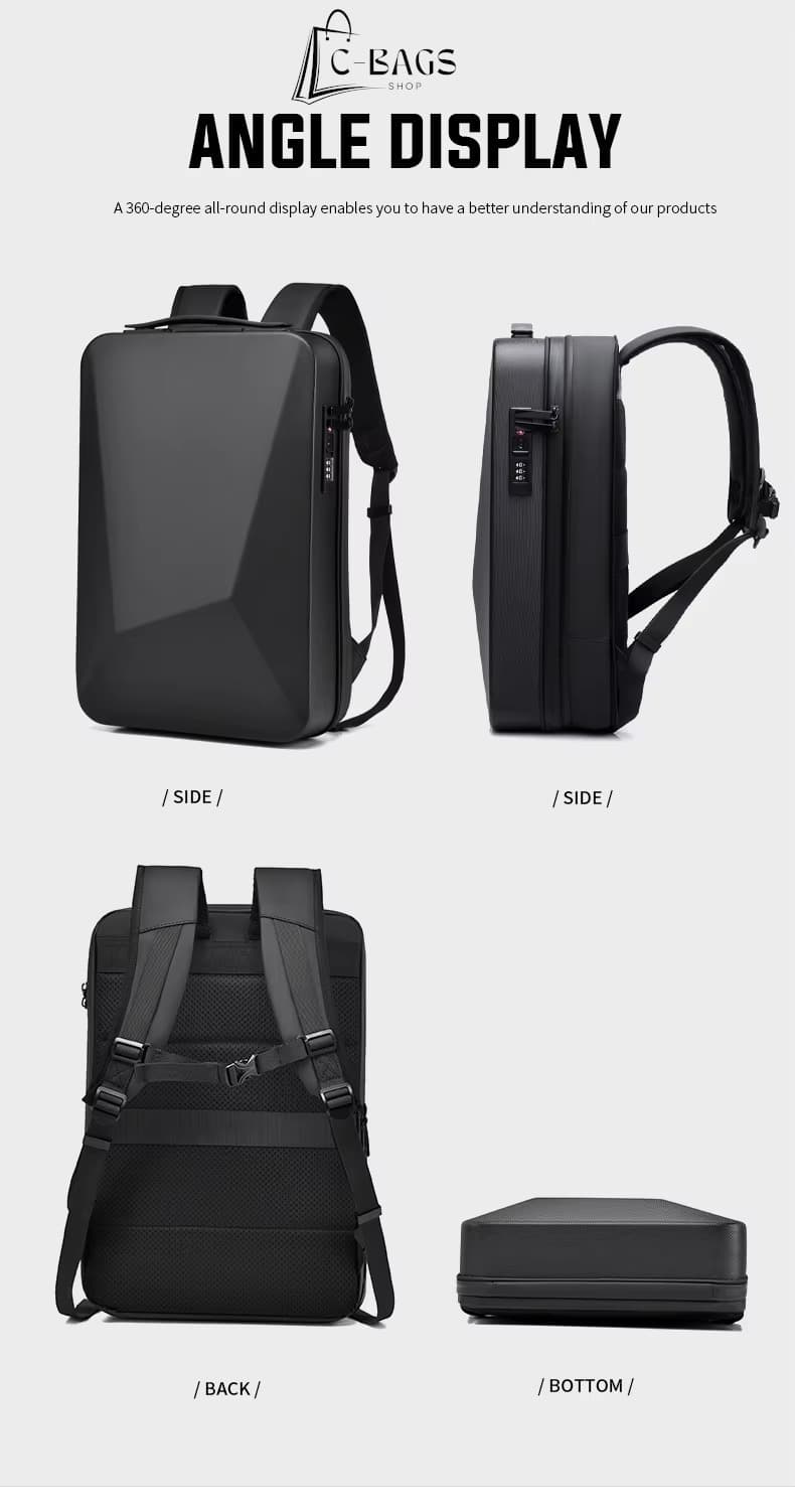 Hard Shell Business Laptop Backpack 7